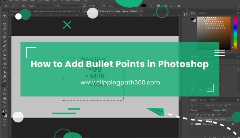 How to Add Bullet Points in Photoshop