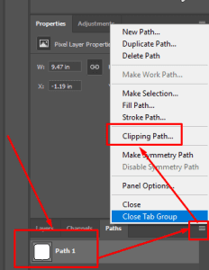Apply clipping to the path
