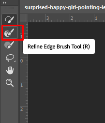 Refine edge brush tool