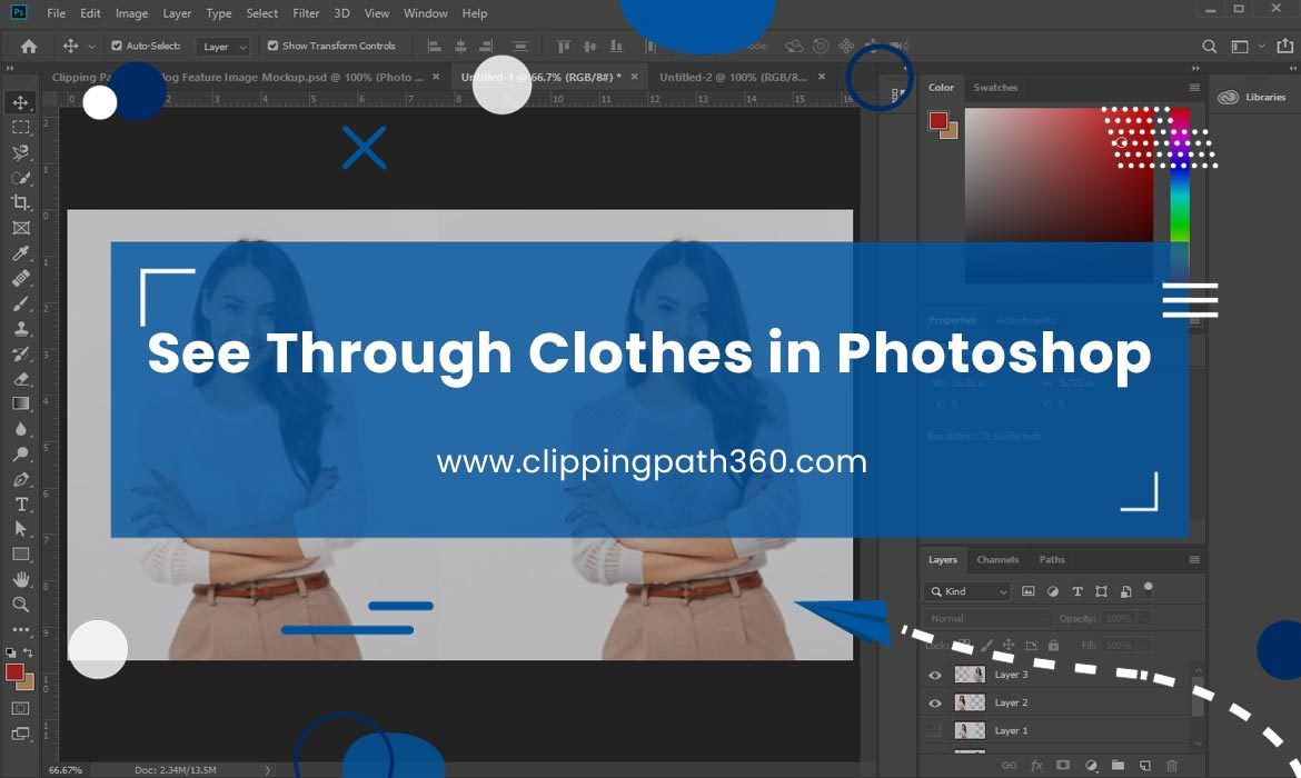 See Through Clothes in Photoshop Featured Image