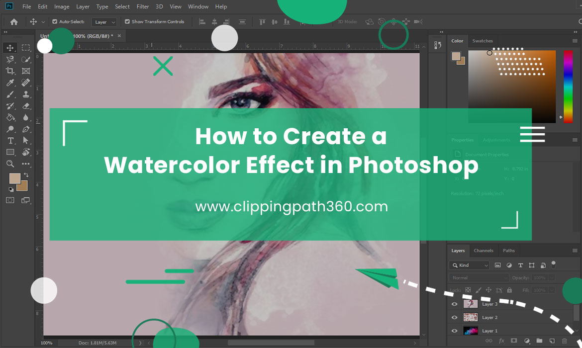 How to Create a Watercolor Effect in Photoshop Featured Image