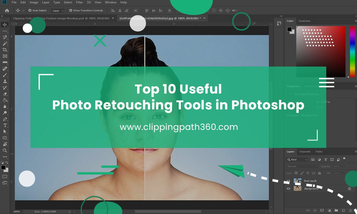 Top 10 Useful Photo Retouching Tools in Photoshop Featured Image